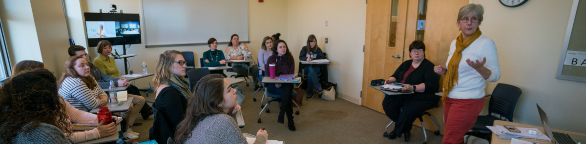 Students in master of social work class