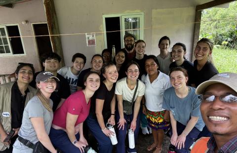 Nursing student group in Panama