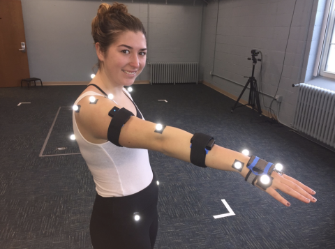 Student in the Biomechanics and Motor Control Lab