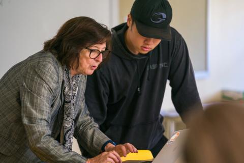 Anne Jamieson with student
