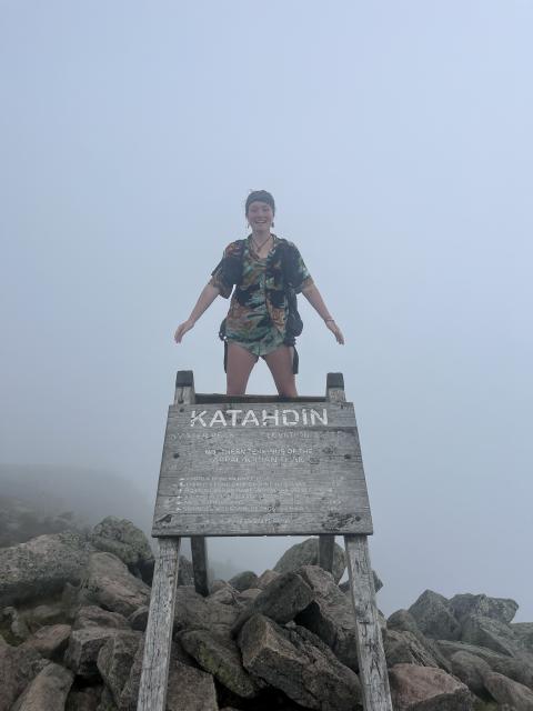 Haleigh Swabowicz on Mount Katahdin
